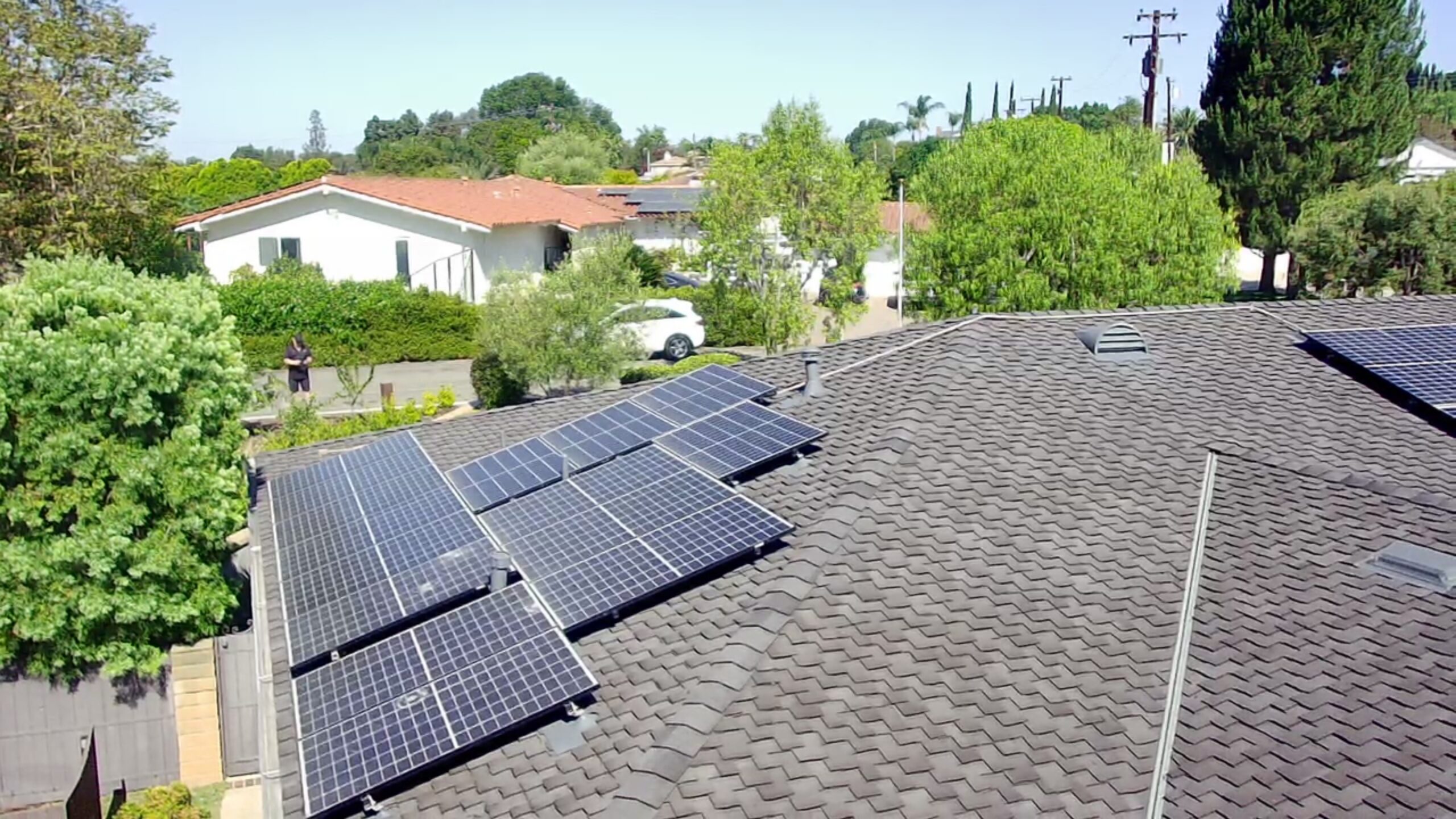 Completed home solar array